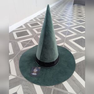 NWT Halloween Green Retro Witch Hat Decor